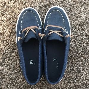 Sperry Navy Blue Slip Ons